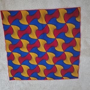 African scarf, 25 inches by 25 inches